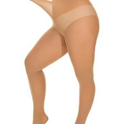 Women's Oversize Plus Size Tights 80D Soft Microfiber Semi XX-Large Suntan